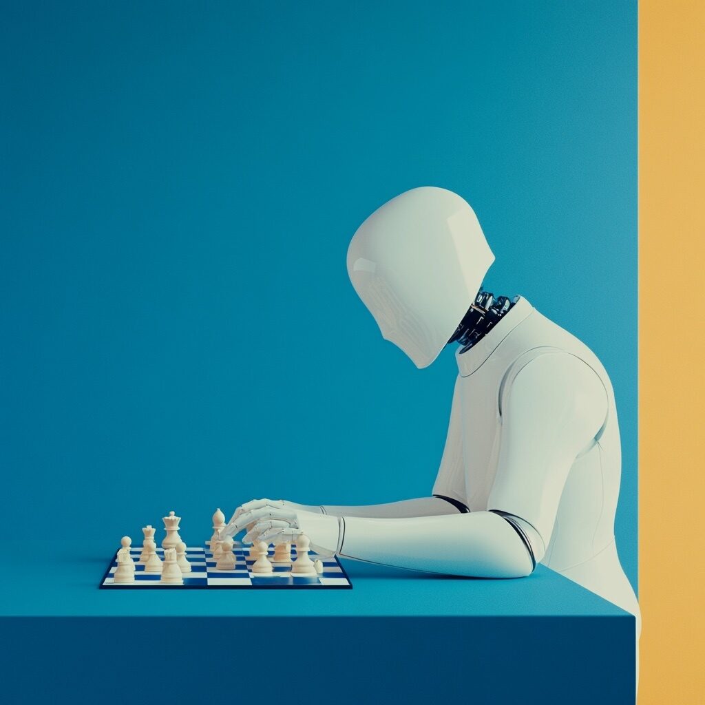 AI Robot playing chess